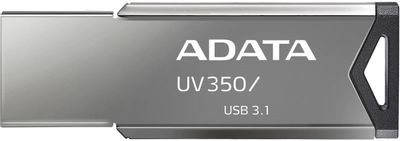 Флешка USB A-Data UV350 32ГБ, USB3.0, серебристый [auv350-32g-rbk]