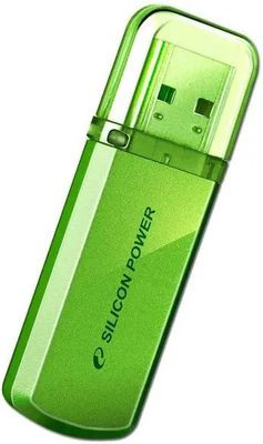 Флешка USB Silicon Power Helios 101 32ГБ, USB2.0, зеленый [sp032gbuf2101v1n]