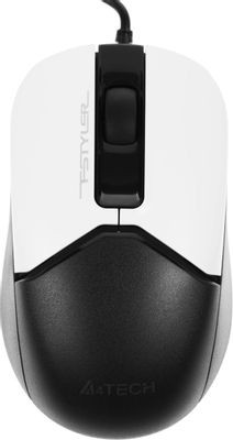 Мышь A4TECH Fstyler FM12S Panda, оптическая, проводная, USB, белый и черный