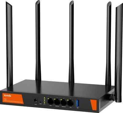 Wi-Fi роутер TENDA W30E, AX3000, черный