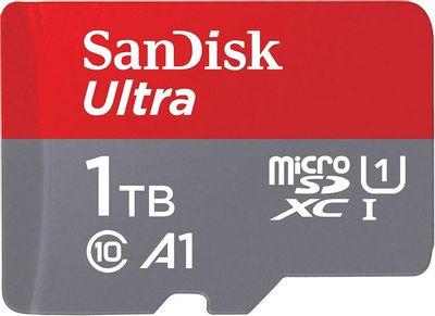 Карта памяти microSDXC UHS-I Sandisk Ultra 1024 ГБ, 150 МБ/с, Class 10, SDSQUAC-1T00-GN6MN, 1 шт., без адаптера