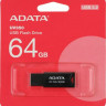 Флешка USB A-Data UV350 64ГБ, USB3.0, серебристый [auv350-64g-rbk]