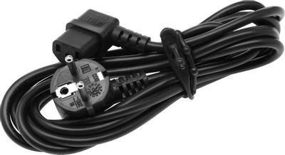Кабель 15518, IEC C13 - Евровилка, 0,75, 3м, черный