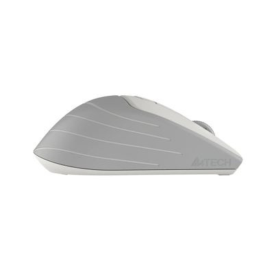 Мышь A4TECH Fstyler FG30, оптическая, беспроводная, USB, белый и серый [fg30 white]
