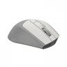 Мышь A4TECH Fstyler FG30, оптическая, беспроводная, USB, белый и серый [fg30 white]