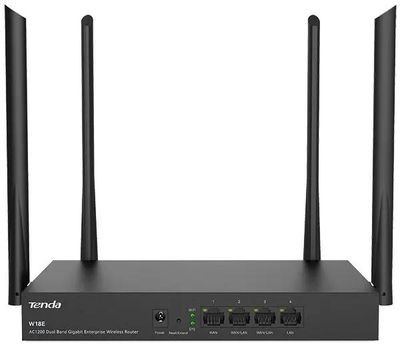 Wi-Fi роутер TENDA W18E, AC1200, черный
