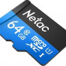 Карта памяти microSDXC UHS-I U1 NETAC P500 64 ГБ, 80 МБ/с, Class 10, NT02P500STN-064G-S, 1 шт., без адаптера