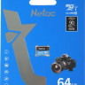 Карта памяти microSDXC UHS-I U1 NETAC P500 64 ГБ, 80 МБ/с, Class 10, NT02P500STN-064G-S, 1 шт., без адаптера
