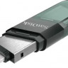 Флешка USB Sandisk iXpand Flip 64ГБ, USB3.1, зеленый и серебристый [sdix90n-064g-gn6nn]
