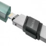Флешка USB Sandisk iXpand Flip 64ГБ, USB3.1, зеленый и серебристый [sdix90n-064g-gn6nn]