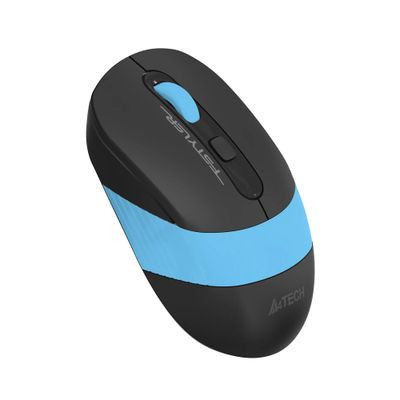 Мышь A4TECH Fstyler FG10, оптическая, беспроводная, USB, черный и синий [fg10 blue]