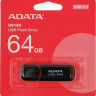 Флешка USB A-Data AUV150 64ГБ, USB3.0, черный [auv150-64g-rbk]