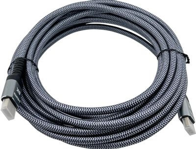 Кабель 2.1V, HDMI (m) (прямой) - HDMI (m) (прямой), GOLD , 5м, черный