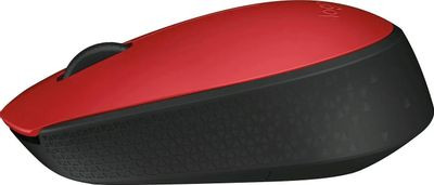 Мышь Logitech M171, оптическая, беспроводная, USB, красный и черный [910-004645]