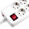 Сетевой фильтр POWERCOM SP-08 USB03AB 1.8м, 1.8м, черный
