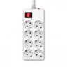 Сетевой фильтр POWERCOM SP-08 USB03AB 1.8м, 1.8м, черный