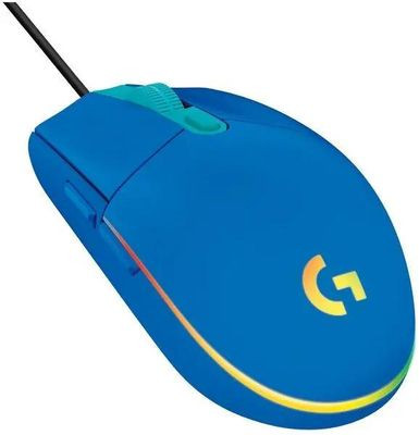 Мышь Logitech G102 LightSync, игровая, оптическая, проводная, USB, синий [910-005810]