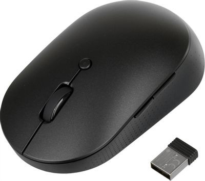 Мышь Xiaomi Mi Dual Mode Silent Edition, оптическая, беспроводная, черный [hlk4041gl/x26112]