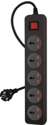 Сетевой фильтр POWERCOM SP-08 USB03AB, 3м, черный