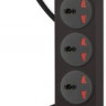 Сетевой фильтр POWERCOM SP-08 USB03AB, 3м, черный