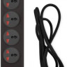 Сетевой фильтр POWERCOM SP-08 USB03AB, 3м, черный