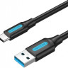 Кабель USB3.0 VENTION COZBF, USB Type-C (m) - USB 3.0 A(m), круглое, 1м