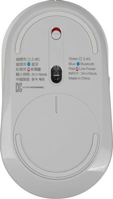 Мышь Xiaomi Mi Dual Mode Silent Edition, оптическая, беспроводная, белый [hlk4040gl/x26111]