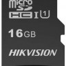 Карта памяти microSDHC UHS-I U1 Hikvision 16 ГБ, 92 МБ/с, Class 10, HS-TF-C1(STD)/16G/ZAZ01X00/OD, 1 шт., без адаптера