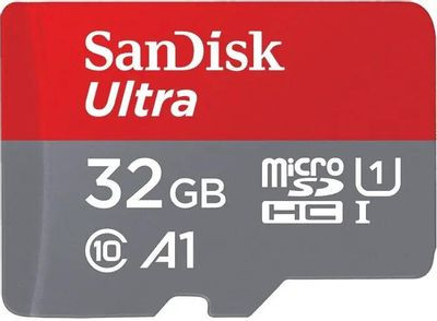 Карта памяти microSDHC UHS-I U1 Sandisk Ultra 32 ГБ, 90 МБ/с, Class 10, SDSQUNR-032G-GN3MN, 1 шт., без адаптера