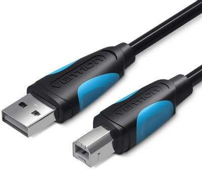 Кабель USB2.0 VENTION VAS-A16-B100, USB 2.0 A(m) - USB B(m), круглое, 1м