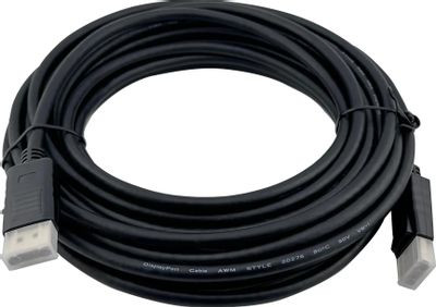 Кабель Display Port V1.1, DisplayPort (m) (прямой) - DisplayPort (m), GOLD , 10м, черный