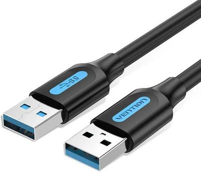 Кабель USB3.0 VENTION CONBD, USB 3.0 A(m) - USB 3.0 A(m), круглое, 0.5м, черный