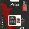 Карта памяти microSDHC UHS-I U1 NETAC P500 Extreme Pro 32 ГБ, 100 МБ/с, Class 10, NT02P500PRO-032G-R, 1 шт., переходник SD