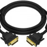 Кабель GREENCONNECT GCR-52996, DVI-D (m) (прямой) - DVI-D (m) (прямой), GOLD , ферритовый фильтр , круглое, 1.8м, пакет, черный
