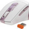 Мышь A4TECH Fstyler FG35, оптическая, беспроводная, USB, розовый и белый [fg35 pink]