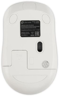 Мышь Oklick 310MW, оптическая, беспроводная, USB, белый и синий [1869094]
