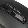 Мышь A4TECH Fstyler FM10, оптическая, проводная, USB, черный и серый [fm10 grey]