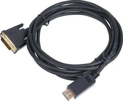 Кабель Display Port DisplayPort (m) - DVI (m), GOLD , 3м, черный
