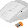 Мышь A4TECH Fstyler FG30S, оптическая, беспроводная, USB, белый и серый [fg30s white]