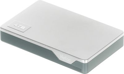 Внешний диск HDD NETAC K338, 4ТБ, серебристый [nt05k338n-004t-30sl]