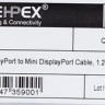 Кабель 1.2v, miniDisplayPort (m) - miniDisplayPort (m), GOLD , 2м, белый
