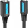 Кабель VENTION CQUBG, USB Type-C (m) (прямой) - USB 2.0 B (m) (прямой), круглое, 1.5м, пакет, черный