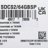 Карта памяти microSDXC UHS-I Kingston Canvas Select Plus 64 ГБ, 100X, Class 10, SDCS2/64GBSP, 1 шт., без адаптера