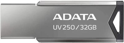 Флешка USB A-Data UV250 32ГБ, USB2.0, серебристый [auv250-32g-rbk]