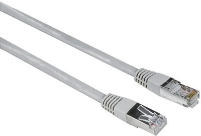 Кабель сетевой HAMA H-200916, RJ-45 (f) (прямой) - RJ-45 (m) (прямой), 3м, серый [00200916]