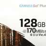 Карта памяти microSDXC UHS-I U3 Kingston Canvas Go! Plus 128 ГБ, 170 МБ/с, Class 10, SDCG3/128GBSP, 1 шт., без адаптера