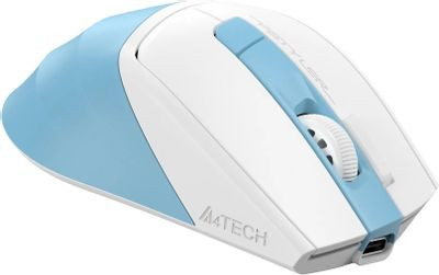Мышь A4TECH Fstyler FG45CS Air2, оптическая, беспроводная, USB, голубой и белый [fg45cs air2 usb (icy blue)]