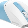 Мышь A4TECH Fstyler FG45CS Air2, оптическая, беспроводная, USB, голубой и белый [fg45cs air2 usb (icy blue)]