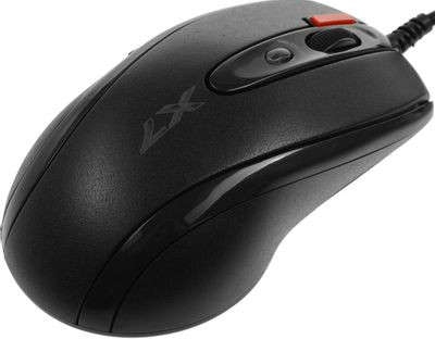 Мышь A4TECH X-7120, игровая, оптическая, проводная, USB, черный [x-710bk+x7-200mp]
