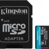 Карта памяти microSDXC UHS-I U3 Kingston Canvas Go! Plus 512 ГБ, 170 МБ/с, Class 10, SDCG3/512GB, 1 шт., переходник SD